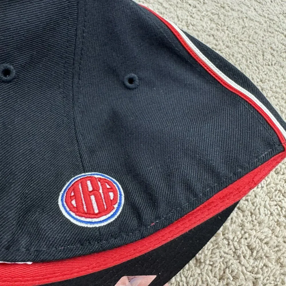 San Diego Conquistadors ABA Hat Reebok HWC Fitted 7 1/8 Black Red Logo Vtg‎ Cap